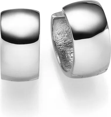 Produktbild von Ohrringe Creolen 7x14mm Ohrschmuck aus 585 Gold Weißgold schlicht glänzend