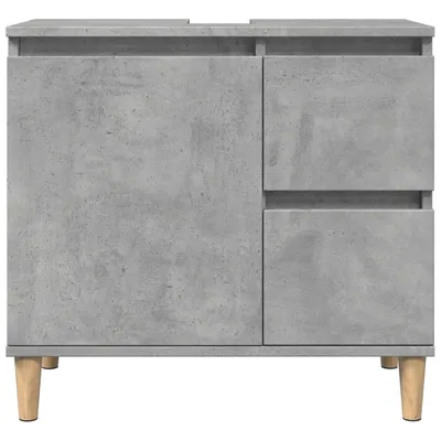 Produktbild von "2026 Promotion" Waschbeckenunterschrank - Badregal - Betongrau 65x33x60 cm Holzwerkstoff - Badezimmer CC31780