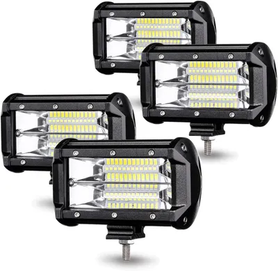 Productafbeelding van LILIIN, 4 stuks, 72W LED werkspots, 21600LM, heldere extra verlichting, 10-30V DC, 6000K, koud wit