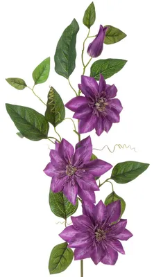 Image de Fleurs artificielles décoratives, violet, 85 cm, lot de 6 pièces