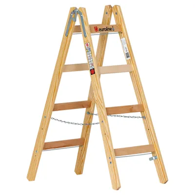 Produktbild von Euroline Holz Sprossenstehleiter 2x4 Sprossen