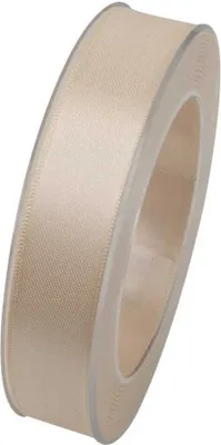 Produktbild von Doppelsatin Stoffband Schleifenband 25mm (1m=0,32EUR) creme 25m Rolle Goldina