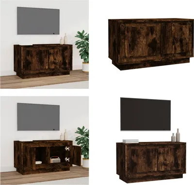 Produktbild von vidaXL TV Schrank Räuchereiche 80x35x45 cm Holzwerkstoff - TV-Schrank - TV-Schränke - TV-Möbel - TV-Ständer
