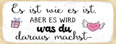 Produktbild von vianmo Blechschild 10x27 cm Es ist wie es ist. Aber es wird was du