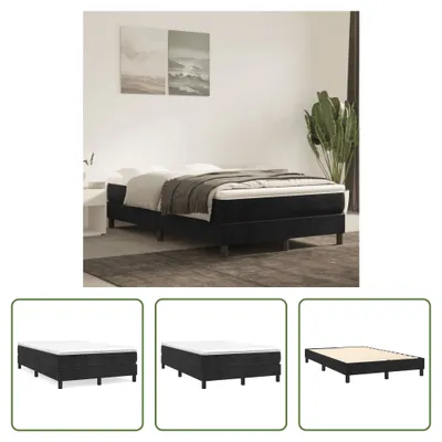 Produktbild von The Living Store Bettgestell Schwarz 120x200 cm Samt