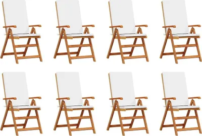 Produktbild von "SALE 2026"Stuhl Terrasse - Gartenstuhl 8er set - Balkonmöbel - Campingstuhl elegantes Design - Braun und Weiß 57x71,5x104cm - 57x71,5x104cm - Gartenstühle DEMöbel558338