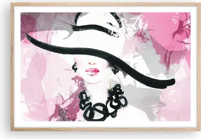 Produktbild von Gerahmtes Poster - Rahmen in heller Eiche - Frau Abstraktion - 91,5x61 cm - Wand Bild - Wanddeko - Wandbilder - Kunstposter - Wandposter - Bilderrahmen - Bilder - Kunstdruck - Wandbild P2NAA91x61-3690