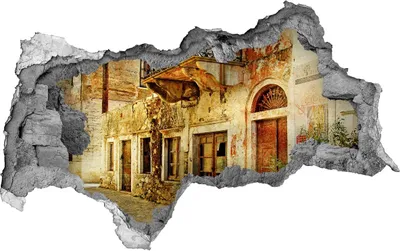 Produktbild von Selbstklebender Loch-3D-Aufkleber 95x73 cm Straßen in Griechenland