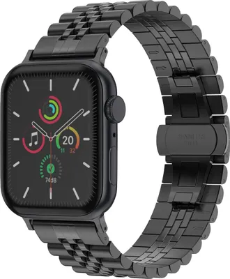 Productafbeelding van Selencia Jubilee stalen bandje voor de Apple Watch | 38/40/41/42 mm - Zwart