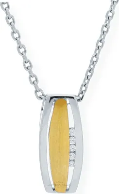 Produktbild von Juwelmalux Anhänger 333/000 (8 Karat) Gold und Weißgold mit synth. Zirkonia JL39-02-0201