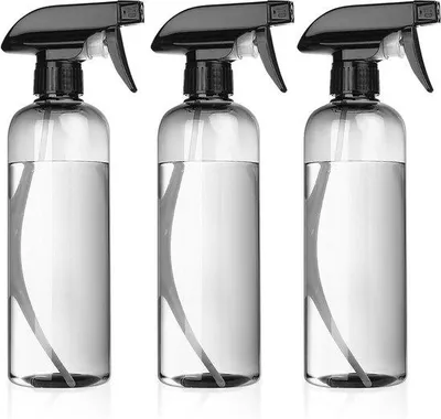 Immagine prodotto di Spruzzatore a getto con serbatoio trasparente da 500 ml per giardinieri e parrucchieri (nero trasparente)