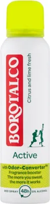 Produktbild von Borotalco – Deodorant-Spray – Aktiv – Zitrus- & Limettenfrisch – 0 % Alkohol – 150 ml - 1 Stück