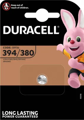 Zdjęcie produktu dla Duracell D394, Jednorazowa bateria, Srebrny-Oksydowany, 1,5 V, 1 szt., Srebrny, 3 mm