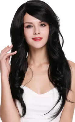 Produktbild von WIG ME UP Perücke Lang Gewellt Scheitel Schwarz RGF-5904LD-1B