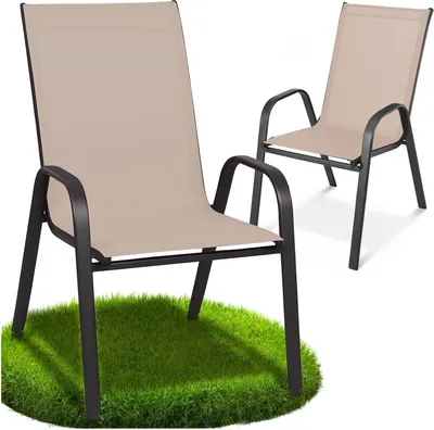 Obrázek produktu pro Kovová zahradní židle, terasa, balkon, křeslo, moderní, 2 ks.