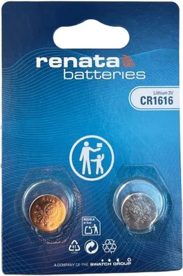 Immagine prodotto di Renata - Batterie a bottone - CR1616 - Litio - 3V - Confezione da 2 pezzi