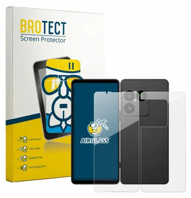 Produktbild von BROTECT Schutzglas für Sony Xperia 1 VIII (Display+Rückseite) Schutzfolie Panzer Folie Glas Display Schutz klar