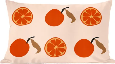 Produktbild von MuchoWow® Zierkissen Sofakissen Wohnzimmer Dekokissen 50x30 cm Sommer - Tomaten - Muster - Wohnzimmerdekoration - Polster mit Photo