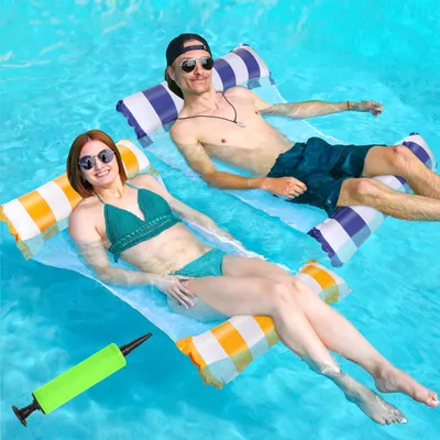Produktbild von Aufblasbare Schwimmbad-Hängematten Set, 2 Stück, multifunktional, für Wasseraktivitäten
