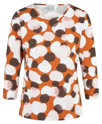 Produktbild von Rabe Damen T-Shirt, Braun, 3/4-Ärmel, tailliert, Baumwoll-Jersey, Größe 42