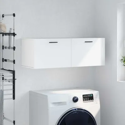 Image de Meubles Armoire murale Blanc 100x36,5x35 cm Bois composite - Commodes 830148