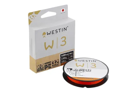 Zdjęcie produktu dla Westin W3 8-Braid Dutch Orange 135 m 0,235 mm 12,3 kg 27 funtów Pleciona żyłka wędkarska