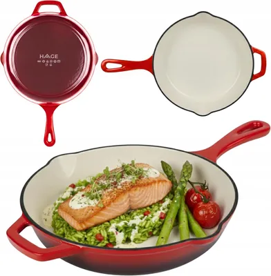 Productafbeelding van Geëmailleerde gietijzeren braadpan, 26 cm, HAGE RED