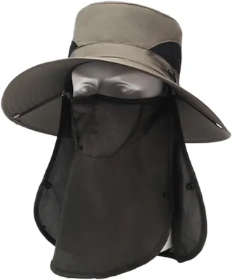 Immagine prodotto di Cappello da sole con protezione UPF 50+, tesa larga, protezione per il collo, leggero, traspirante, ideale per attività all'aperto