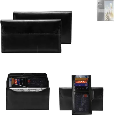 Produktbild von K-S-Trade Handy Hülle kompatibel mit Nubia Z50S Schutz Hülle Tasche Schutz Case Handytasche Kunstleder schwarz, 1x