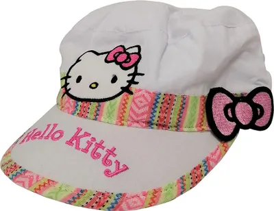 Produktbild von Hello Kitty Mädchen Girl Kappe mit Süßer in Weiß für Kinder, Mädchen Größe 54