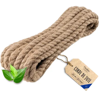 Image de Creative Deco 20m Corde de Jute Epaisseur 20mm