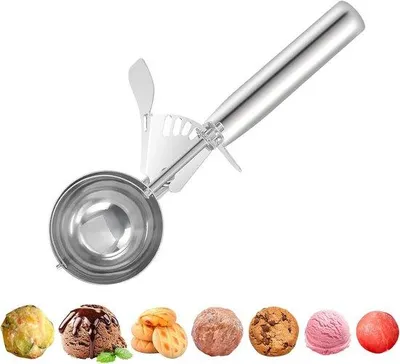 Produktbild von Eisschaufel und Teigschaufel mit Griff - 2 oz / 4 Esslöffel