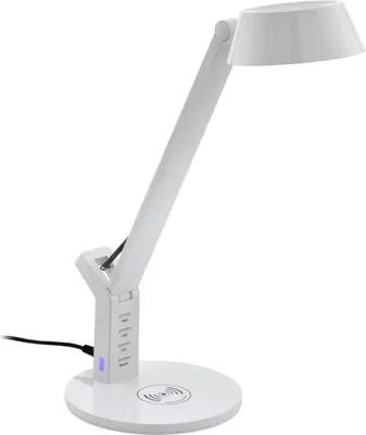 Produktbild von EGLO LED Tischlampe Banderalo, 1 flammige Schreibtischlampe mit QI Ladestation, warmweiß, neutralweiß, kaltweiß, dimmbar, Tischleuchte, Bürolampe