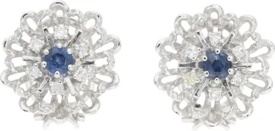 Produktbild von JuwelmaLux Ohrclips 750/000 (18 Karat) Weißgold mit Saphir und Brillanten JL30-06-3700