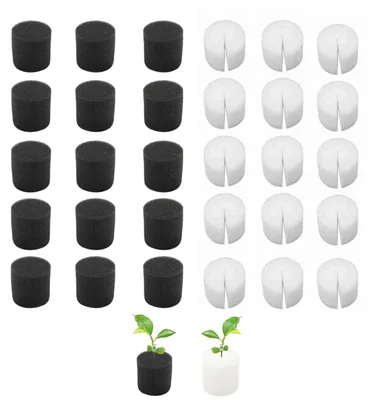 Immagine prodotto di 50 spugne per la coltivazione idroponica, ideali per ortaggi e fiori