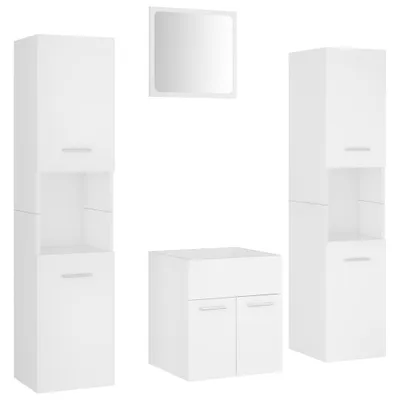Obrázek produktu pro sada koupelnového nábytku vidaXL Bílý dřevěný materiál