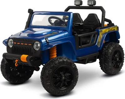 Produktbild von TOYZ, Kinder Elektroauto, 4x12V Motoren 45 W, mit Fernbedienung, LED, Ringo Blau