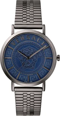 Zdjęcie produktu dla Versace VEJ401021 V-Essential blau grau Edelstahl Herren Uhr NEU