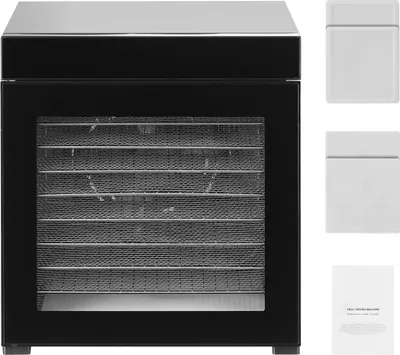 Produktbild von SucceBuy 10-Tabletts Lebensmittel-Dehydrator-Edelstahl, 1000W