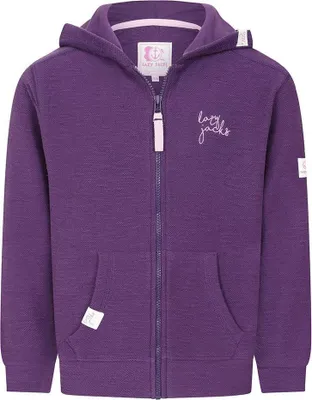 Image de Lazy Jacks - Sweat à capuche fille zippé de haut en bas, structuré LJ256 (140) (Rouge baie)