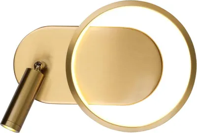 Image de Elyptica - Applique murale moderne dorée 18 cm LED