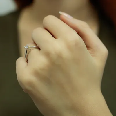 Produktbild von 0,31 Carat Diamant Solitär Ring Meisterwerk 14 Karat Weißgold - 50 (15,90 mm)