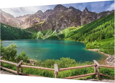 Produktbild von Selbstklebende Fototapete - Wandbilder für Wohnzimmer - 416x254 - Dekorative Wandfolie - Modernes Design für Wanddekoration - Tapeten für Innenräume - Berglandschaft