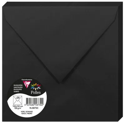Produktbild von Clairefontaine 5873C, Schwarz, 120 g/m², 165 mm, 165 mm, Forest Stewardship Council (FSC), Frankreich