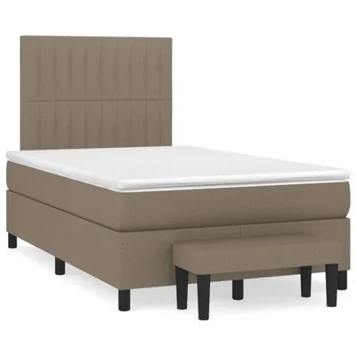 Produktbild von BEI CLORIS Boxspringbett mit Matratze Taupe 120x190 cm Stoff 2024 Neu2398971