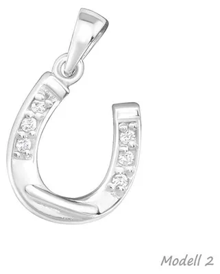 Produktbild von Kinderkette Silber 925 Kette: Hufeisen Glücksbringer Halskette für Mädchen Modell 2