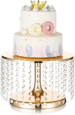 Produktbild von Famanu Tortenständer mit Acrylkristallen - 30 cm runder Cupcake Halter für Feiern und Anlässe