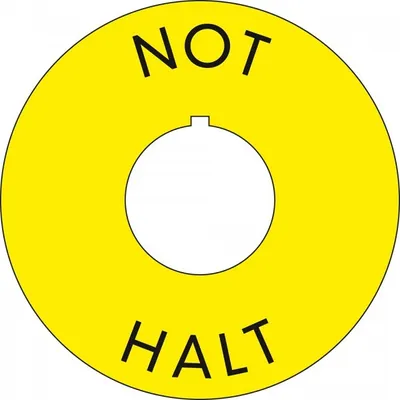 Produktbild von Dreifke® NOT-HALT-Kontrastunterlage mit Nase, Kunststoff, Ø 60/22,5mm