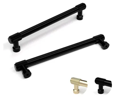 Produktbild von 6er Set, 160 mm, Schwarz matt, Schrankgriffe, Küchengriffe, Möbelgriffe