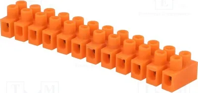 Produktbild von 2x Klemmleiste Schraubklemme 24A 400V 2,5mm2 Wege: 12 Klemmen: 24 E.4031P Klemmle